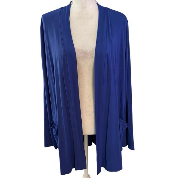 NEW T by Talbots Size XL UPF 50+ Open Front Cardigan Pockets - Picture 1 of 5